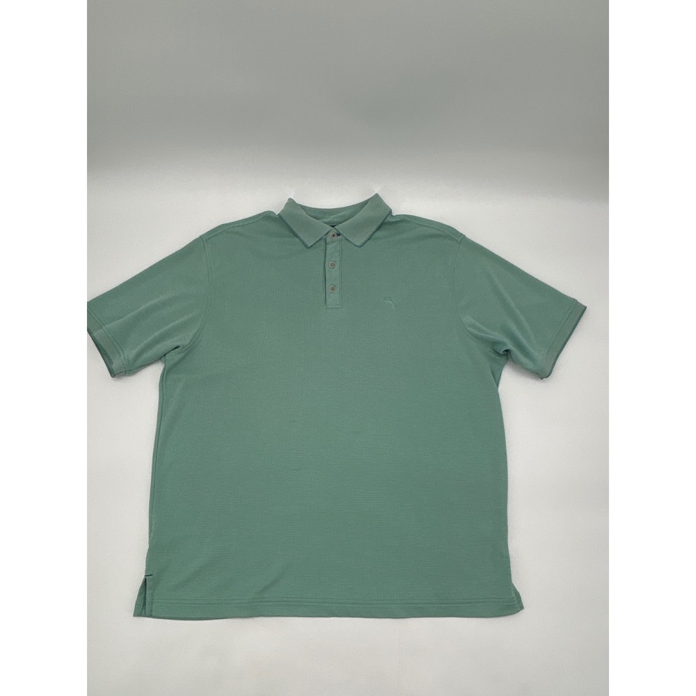 Tommy Bahama Polo Shirt Men's XL‎ Green Short Sleeve Breathable Casual Golf